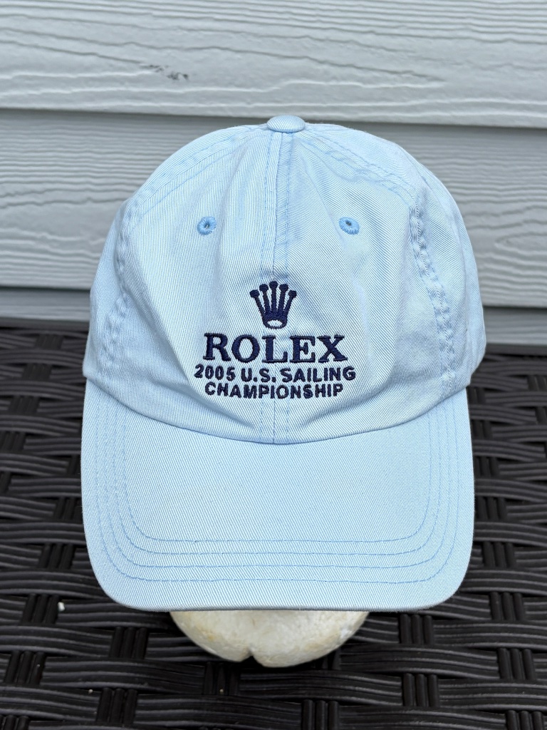 Rolex Us Sailing Championship Singlehanded Baseball Cap Hat 2005 Light Blue Vtg
